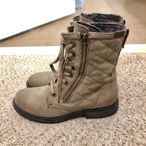 Roxy Combat Boots Taupe sz 8.5